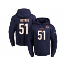 Nike Chicago Bears #51 Dick Butkus Navy Blue Name & Number Pullover NFL Hoodie