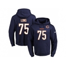 Nike Chicago Bears #75 Kyle Long Navy Blue Name & Number Pullover NFL Hoodie