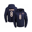 Nike Chicago Bears #8 Mike Glennon Navy Blue Name & Number Pullover NFL Hoodie