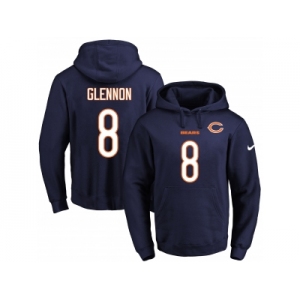 Nike Chicago Bears #8 Mike Glennon Navy Blue Name & Number Pullover NFL Hoodie