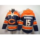 nike nfl jerseys chicago bears #15 brandon marshall blue-orange[pullover hooded sweatshirt]