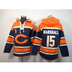 nike nfl jerseys chicago bears #15 brandon marshall blue-orange[pullover hooded sweatshirt]