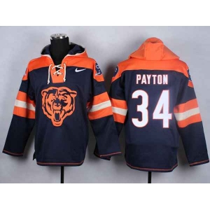 nike nfl jerseys chicago bears #34 payton orange-blue-1[pullover hooded sweatshirt]