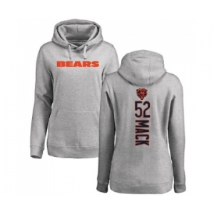 NFL Women's Nike Chicago Bears #52 Khalil Mack Ash Backer Pullover Hoodie