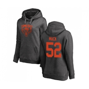 NFL Women's Nike Chicago Bears #52 Khalil Mack Ash One Color Pullover Hoodie