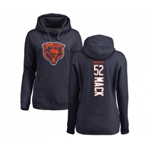 NFL Women's Nike Chicago Bears #52 Khalil Mack Navy Blue Backer Pullover Hoodie