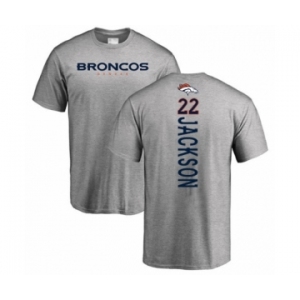 Football Denver Broncos #22 Kareem Jackson Ash Backer T-Shirt