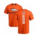 Football Denver Broncos #22 Kareem Jackson Orange Backer T-Shirt