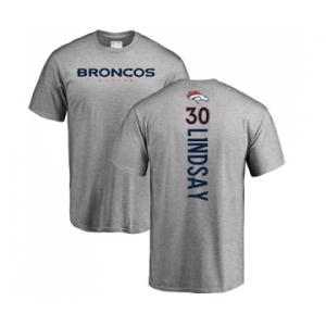 NFL Nike Denver Broncos #30 Phillip Lindsay Ash Backer T-Shirt