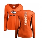 NFL Women's Nike Denver Broncos #30 Phillip Lindsay Orange Backer Long Sleeve T-Shirt