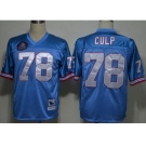 NFL Houston Oilers #78 Cuyley Culp Light Blue M&N(Hall of Fame Class)