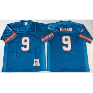 Nfl houston oilers  #9 Steve McNair m&n Blue Jerseys