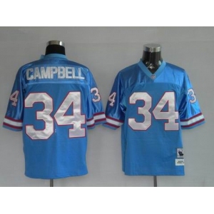 nfl houston oilers #34 campbell m&n lt,blue