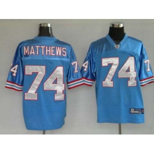 nfl houston oilers #74 matthews lt,blue