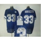 Dallas Cowboys 1984 Jersey 33# Tony Dorsett Blue Throwback Jersey(Signed)