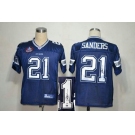 Dallas Cowboys 21# Deion Sanders Throwback Jersey(Signed)