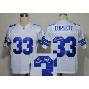 Dallas Cowboys 33 Dorsett Blue Throwback Jersey(Signed)