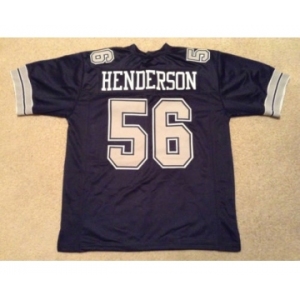 Dallas Cowboys #56 Hollywood Henderson Navy Blue Throwback Jersey