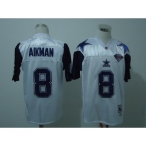 Dallas Cowboys #8 Troy Aikman White Thanksgivings 75TH Throwback Jersey