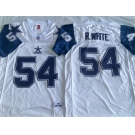 Men's Dallas Cowboys #54 Randy White White Throwback Stitched Football Jersey