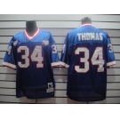 nfl buffalo bills ##34 thomas throwback blue