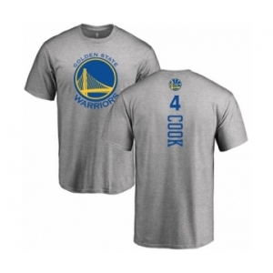 NBA Nike Golden State Warriors #4 Quinn Cook Ash Backer T-Shirt