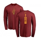 NBA Nike Cleveland Cavaliers #2 Collin Sexton Maroon Backer Long Sleeve T-Shirt