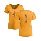 NBA Women's Nike Cleveland Cavaliers #2 Collin Sexton Gold One Color Backer Slim-Fit V-Neck T-Shirt