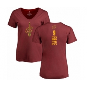 NBA Women's Nike Cleveland Cavaliers #9 Channing Frye Maroon Backer T-Shirt