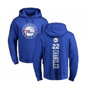 NBA Nike Philadelphia 76ers #22 Wilson Chandler Royal Blue Backer Pullover Hoodie