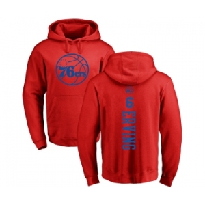 NBA Nike Philadelphia 76ers #6 Julius Erving Red One Color Backer Pullover Hoodie