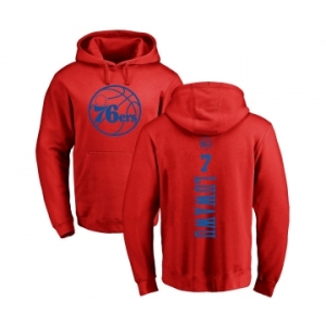 NBA Nike Philadelphia 76ers #7 Timothe Luwawu Red One Color Backer Pullover Hoodie