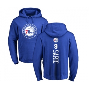 NBA Nike Philadelphia 76ers #9 Dario Saric Royal Blue Backer Pullover Hoodie