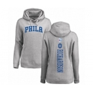 Basketball Women's Philadelphia 76ers #0 Josh Richardson Ash Backer Pullover Hoodie