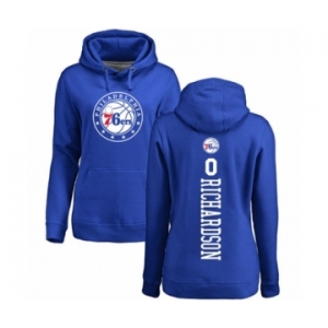 Basketball Women's Philadelphia 76ers #0 Josh Richardson Royal Blue Backer Pullover Hoodie