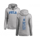 NBA Women's Nike Philadelphia 76ers #0 Jerryd Bayless Ash Backer Pullover Hoodie