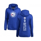 NBA Women's Nike Philadelphia 76ers #0 Jerryd Bayless Royal Blue Backer Pullover Hoodie