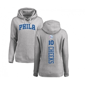 NBA Women's Nike Philadelphia 76ers #10 Maurice Cheeks Ash Backer Pullover Hoodie