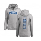 NBA Women's Nike Philadelphia 76ers #20 Markelle Fultz Ash Backer Pullover Hoodie