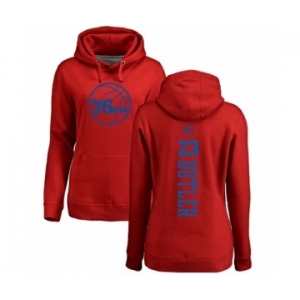 NBA Women's Nike Philadelphia 76ers #23 Jimmy Butler Red One Color Backer Pullover Hoodie