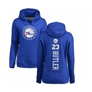 NBA Women's Nike Philadelphia 76ers #23 Jimmy Butler Royal Blue Backer Pullover Hoodie