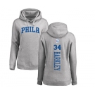 NBA Women's Nike Philadelphia 76ers #34 Charles Barkley Ash Backer Pullover Hoodie