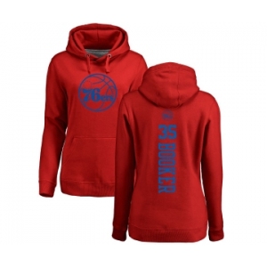 NBA Women's Nike Philadelphia 76ers #35 Trevor Booker Red One Color Backer Pullover Hoodie