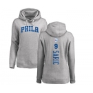 NBA Women's Nike Philadelphia 76ers #9 Dario Saric Ash Backer Pullover Hoodie