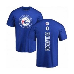 Basketball Philadelphia 76ers #0 Josh Richardson Royal Blue Backer T-Shirt