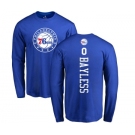 NBA Nike Philadelphia 76ers #0 Jerryd Bayless Royal Blue Backer Long Sleeve T-Shirt