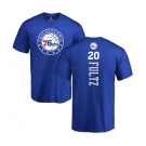 NBA Nike Philadelphia 76ers #20 Markelle Fultz Royal Blue Backer T-Shirt