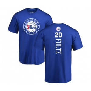 NBA Nike Philadelphia 76ers #20 Markelle Fultz Royal Blue Backer T-Shirt
