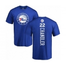 NBA Nike Philadelphia 76ers #22 Wilson Chandler Royal Blue Backer T-Shirt (2)