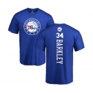 NBA Nike Philadelphia 76ers #34 Charles Barkley Royal Blue Backer T-Shirt